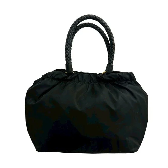 PRADA Black Leather Shoulder Bag